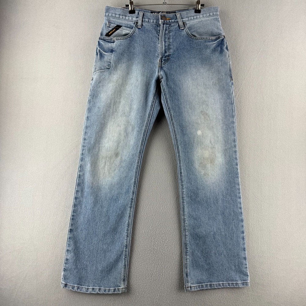 Ariat Jeans Mens 32x32 (Fits 32x31) Rebar M4 Relaxed Fit Bootcut Western Work